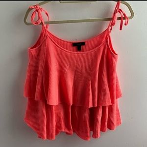 J. Crew Neon Coral Tank Medium